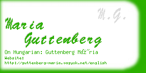 maria guttenberg business card